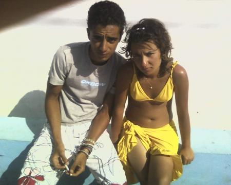 moi et yassine a la plage du cap (safi)
